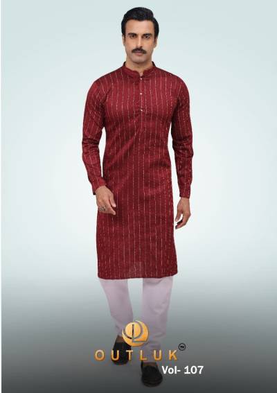 Outluk Vol 107 Traditional Wear Mens Wear Kurta Payjama Collection
